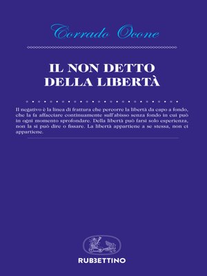 cover image of Il non detto della libertà